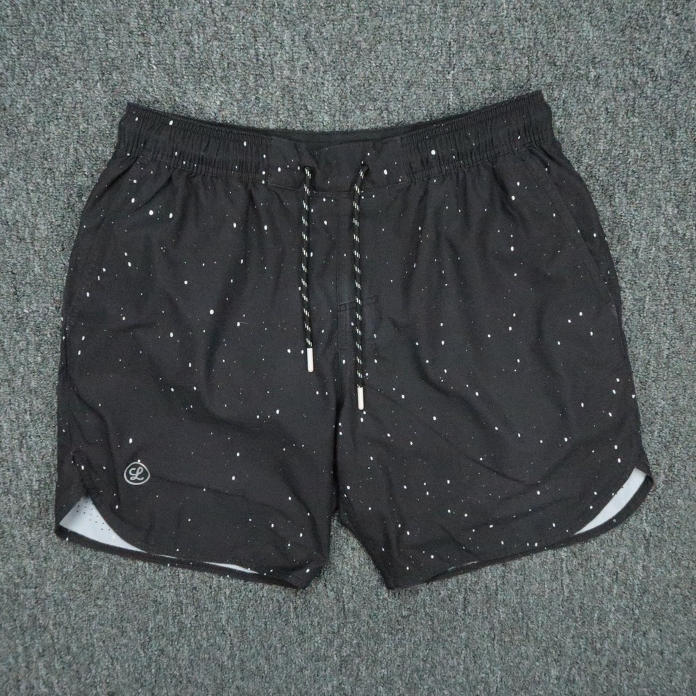 Legends Shorts Mens Medium Black Luka Athletic Lined Training Running Zip Pocket